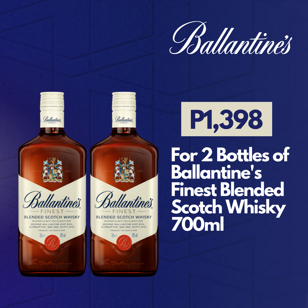 Ballantine's Finest Blended Scotch Whisky 700ml - 2 Bottles