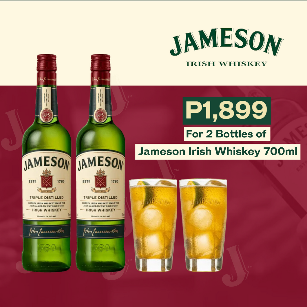 Jameson Irish Whiskey 700ml - 2 Bottles