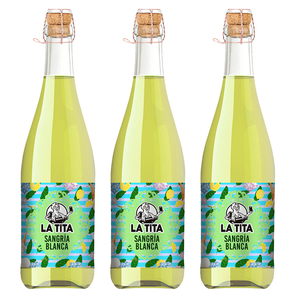 La Tita Sangria White Sparkling 750ml - 3 Bottles