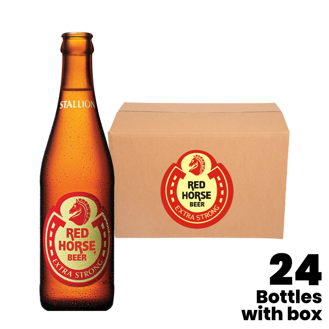Red Horse Stallion 330ml Bottle x 24 (1 Case) with Bottles and Box