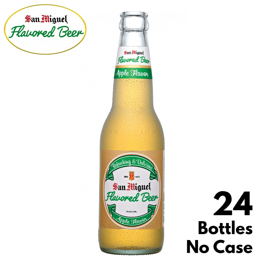 San Miguel Flavored Beer Apple 330ml Bottle x 24 (1 Case) Contents Only