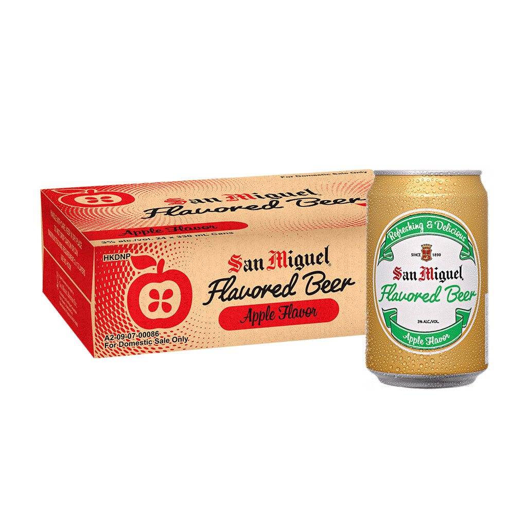San Miguel Flavored Beer Apple 330ml Can x 24 (1 Case)