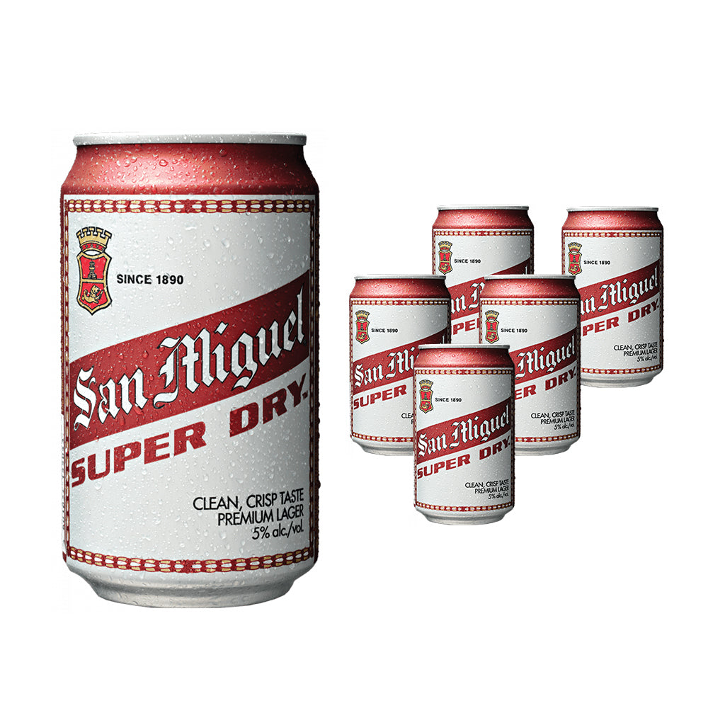 San Mig Super Dry 330ml Can 6-Pack